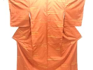 横段織り出し米沢紬着物